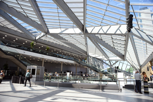 A view of the atrium in the new World Conference Center Bonn (WCCB)