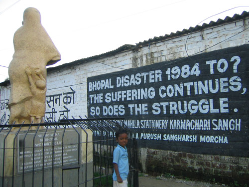 Bhopal. Monument en mémoire des victimes