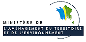 Logo Ministère de l'aménagement du territoire et de l'environnement. Cliquez sur le logo pour rejoindre le site.