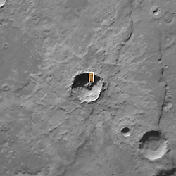 Meteor impact crater in Noachis Terra
